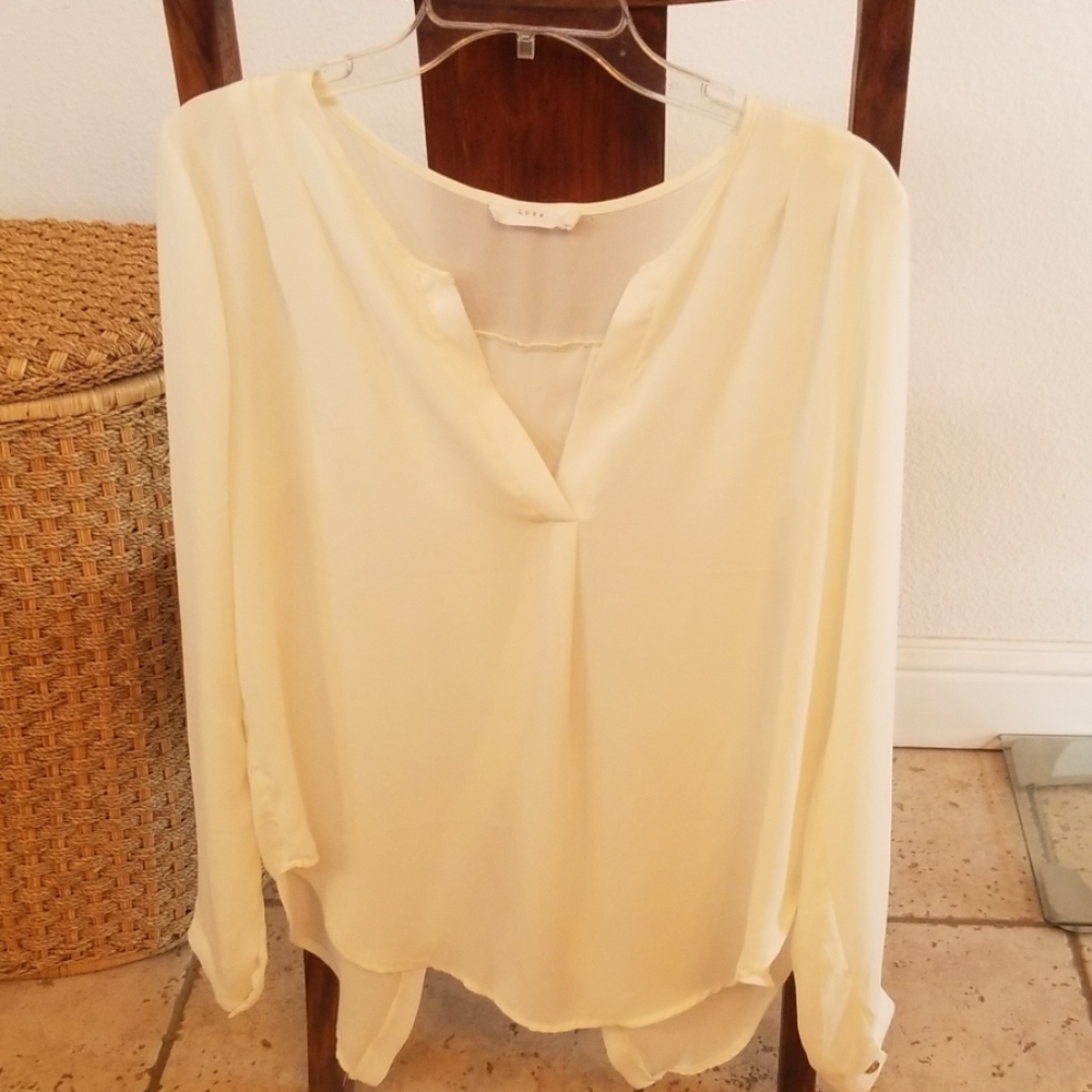 Sheer long sleeved shirt